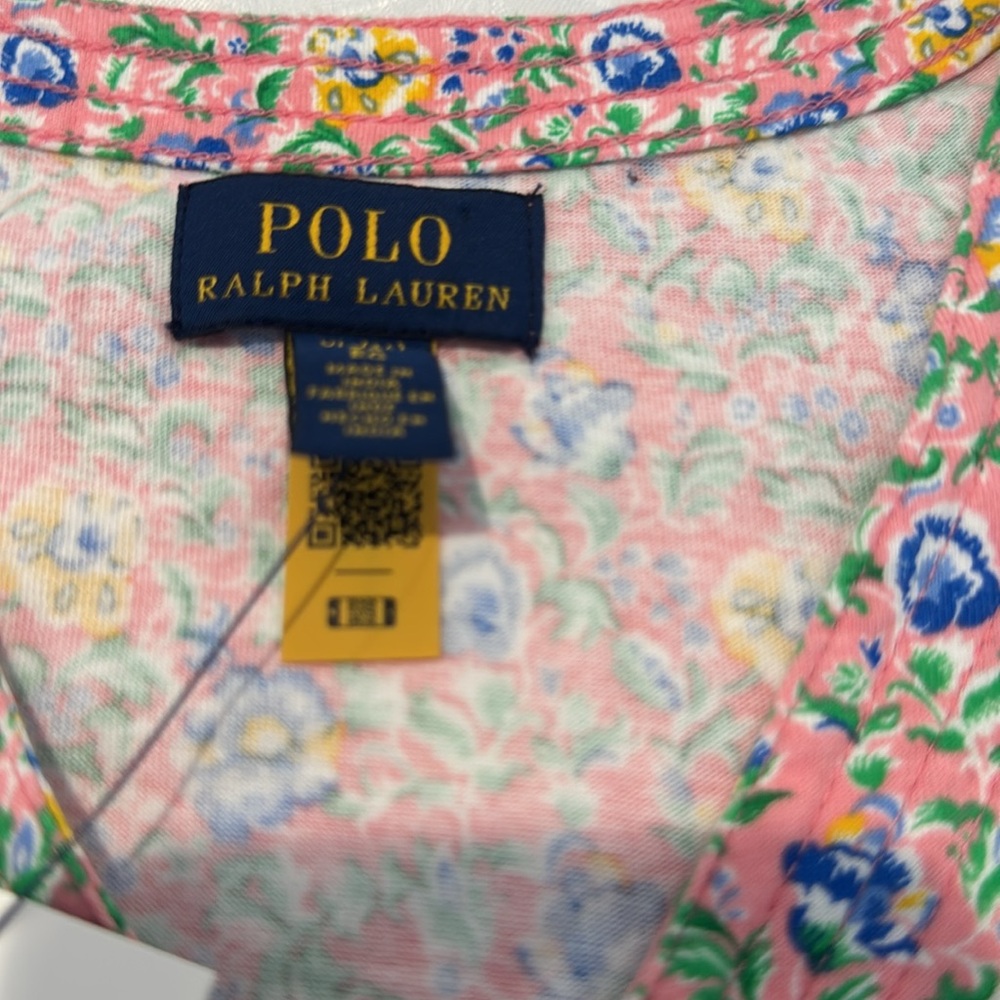 Polo Ralph Lauren Floral Faux-Wrap Cotton Jersey Dress. Size 16 - Picture 9 of 16